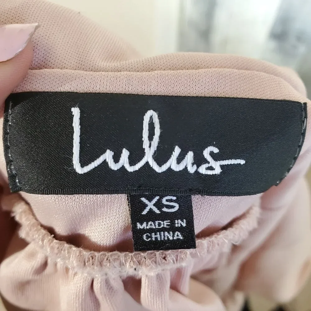 Lulus blush My Joy tank top blouse xs
